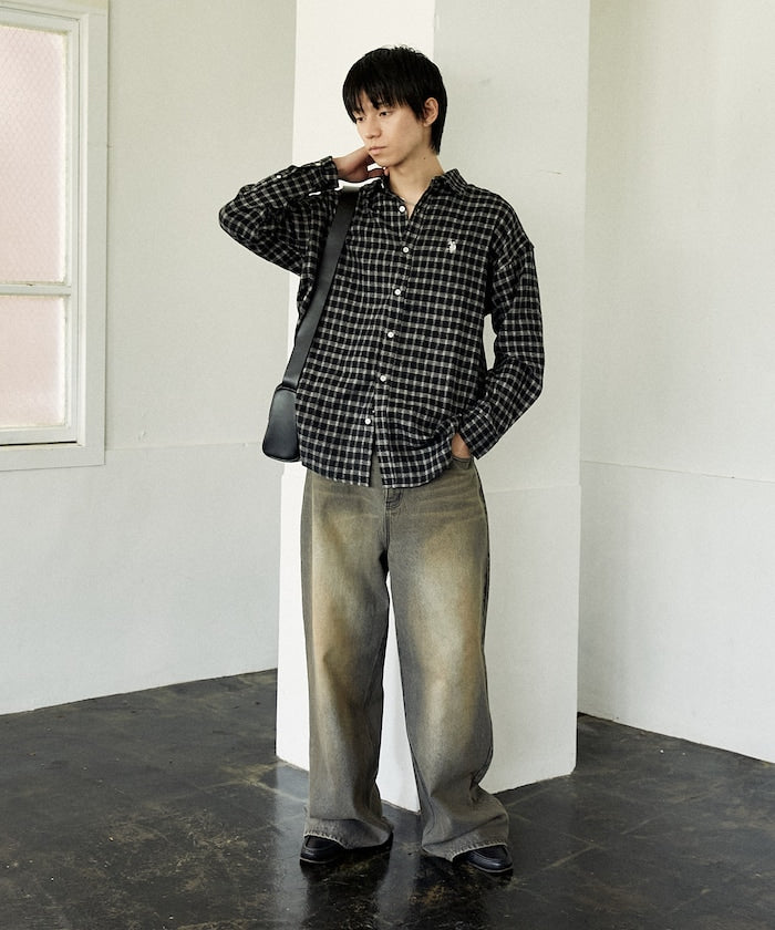 U.S. POLO ASSN. / 柔絨格紋襯衫