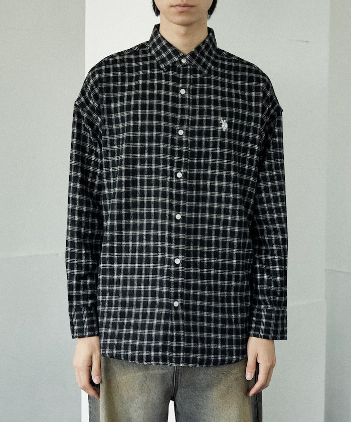 U.S. POLO ASSN. / 柔絨格紋襯衫