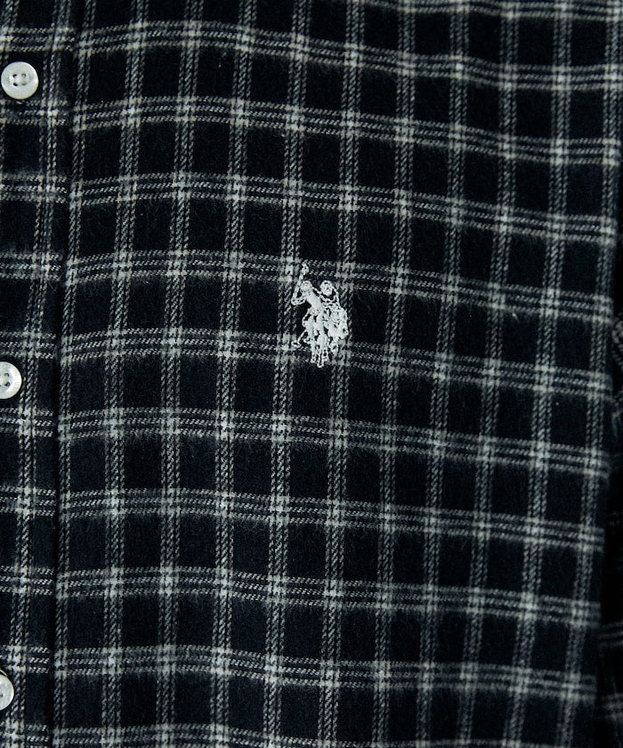 U.S. POLO ASSN. / 柔絨格紋襯衫