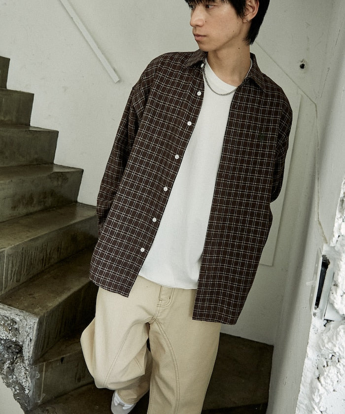 U.S. POLO ASSN. / 柔絨格紋襯衫