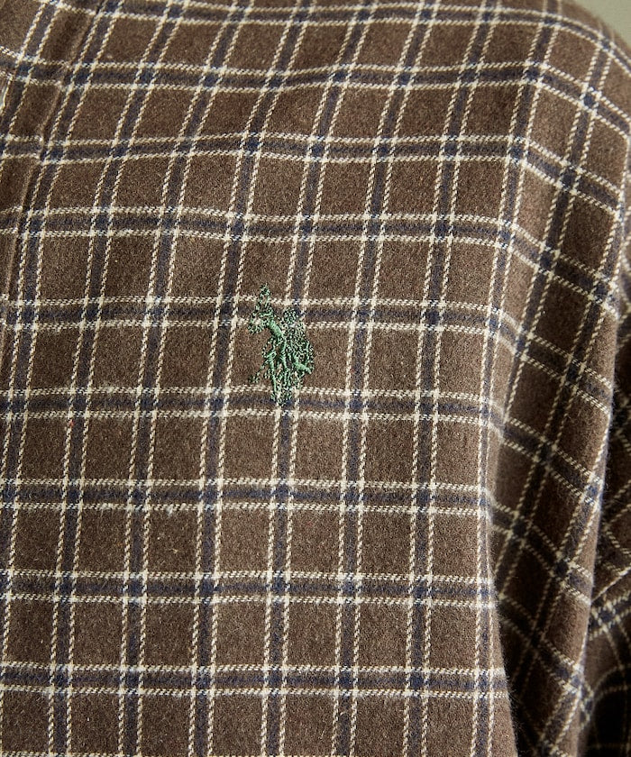 U.S. POLO ASSN. / 柔絨格紋襯衫
