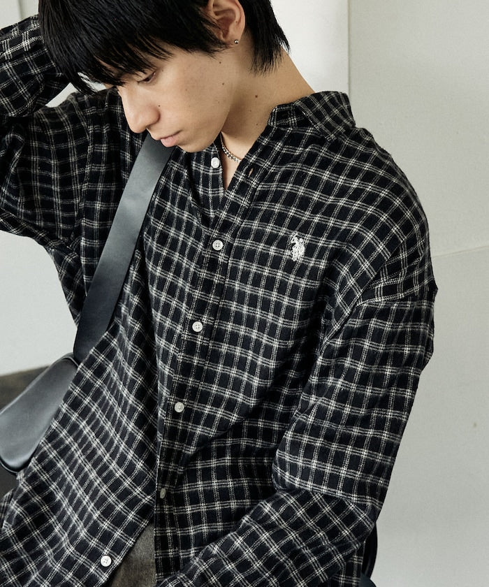 U.S. POLO ASSN. / 柔絨格紋襯衫