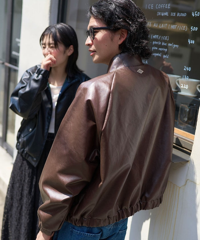 UMBRO / LEATHERETTE Stand Collar Blouson 立領外套