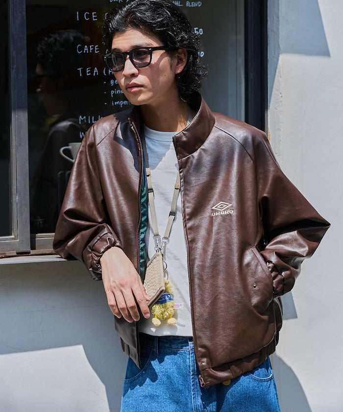UMBRO / LEATHERETTE Stand Collar Blouson 立領外套