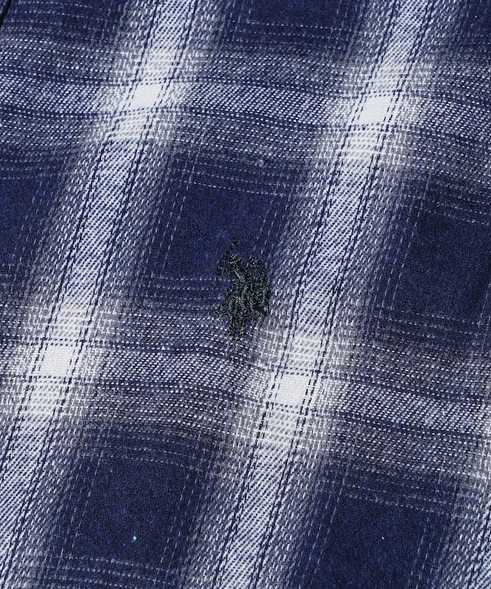 U.S. POLO ASSN. / 柔絨格紋襯衫