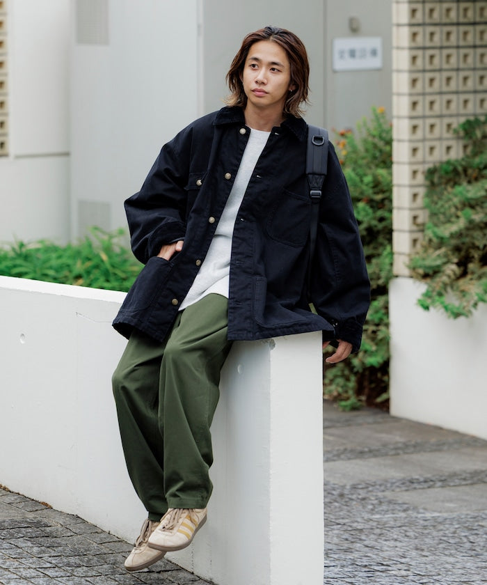 FREAK’S STORE / 燈芯絨拼接鴨布 外套