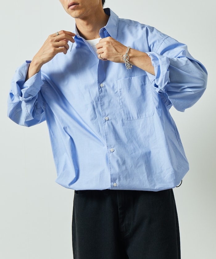 FREAK’S STORE / 下擺抽繩長袖襯衫