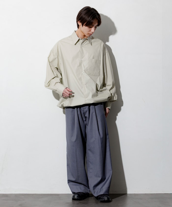 FREAK’S STORE / 下擺抽繩長袖襯衫