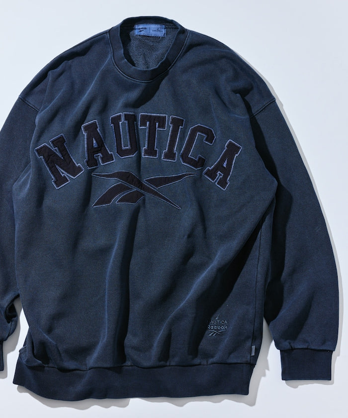 NAUTICA X REEBOK / 重磅 弧形標誌 刷色 圓領衫