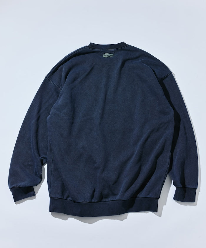 NAUTICA X REEBOK / 重磅 弧形標誌 刷色 圓領衫
