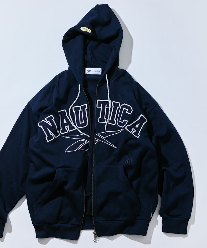 NAUTICA X REEBOK / 弧形標誌 重磅 連帽拉鍊外套