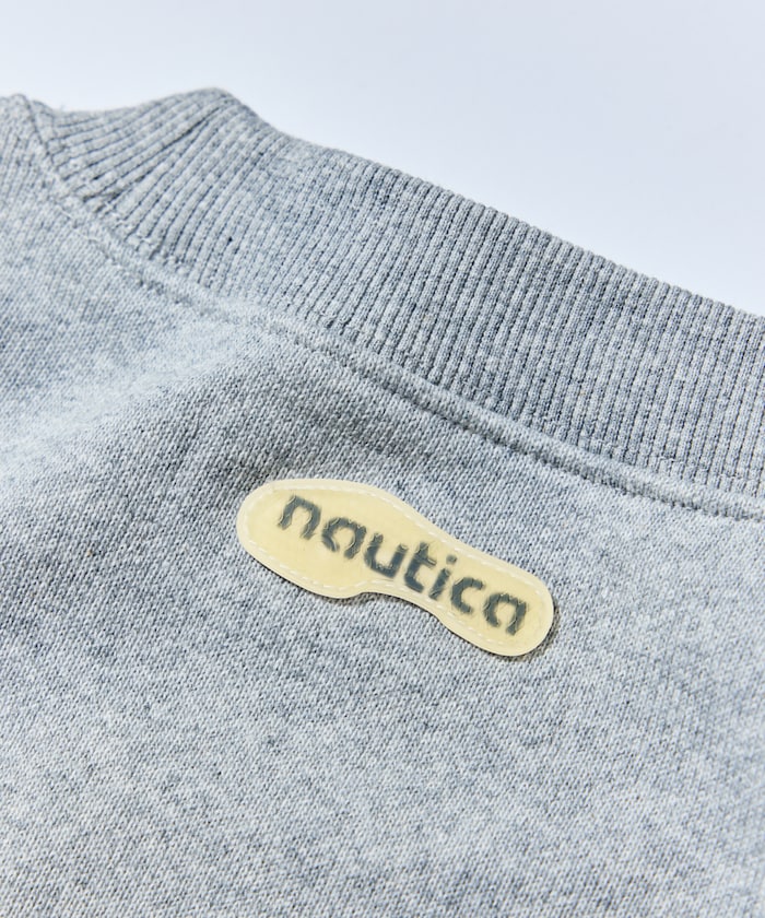 NAUTICA X REEBOK / 弧形LOGO落肩短版 圓領衫 (女生)