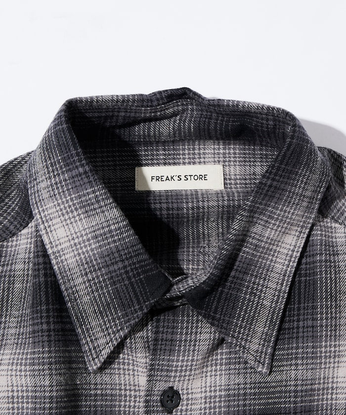FREAK’S STORE / 漸層格紋 束口 襯衫