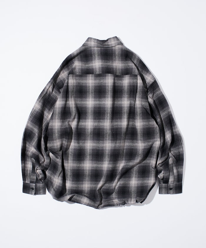 FREAK’S STORE / 漸層格紋 束口 襯衫