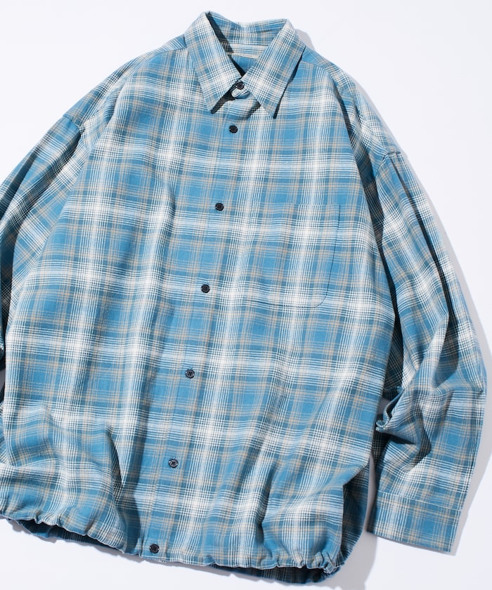 FREAK’S STORE / 漸層格紋 束口 襯衫