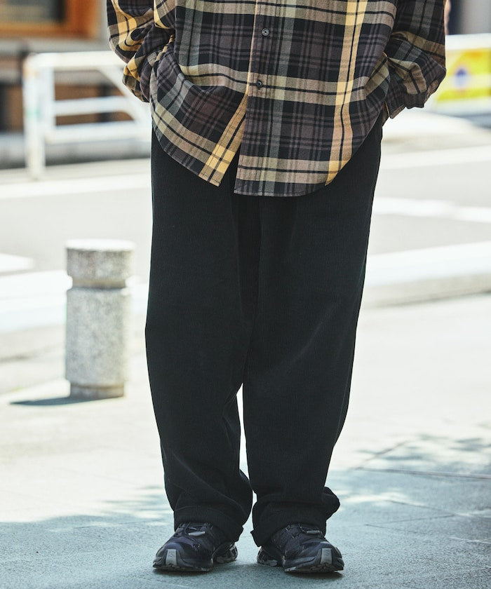 NAUTICA / 燈芯絨寬版褶裝長褲