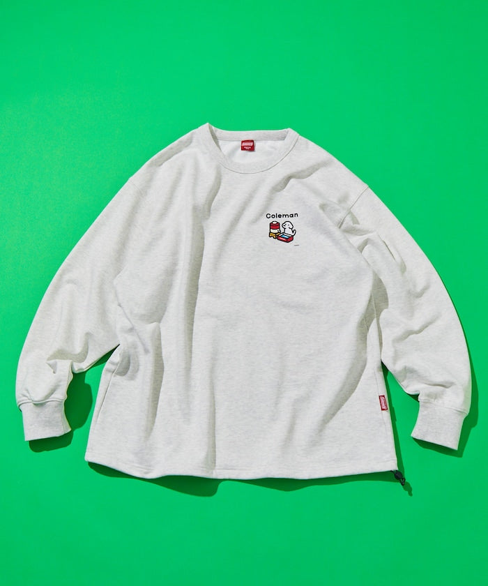COLEMAN X FREAK’S STORE / 別注 ROCKY CAMPING 繪圖抽繩下擺 圓領衫