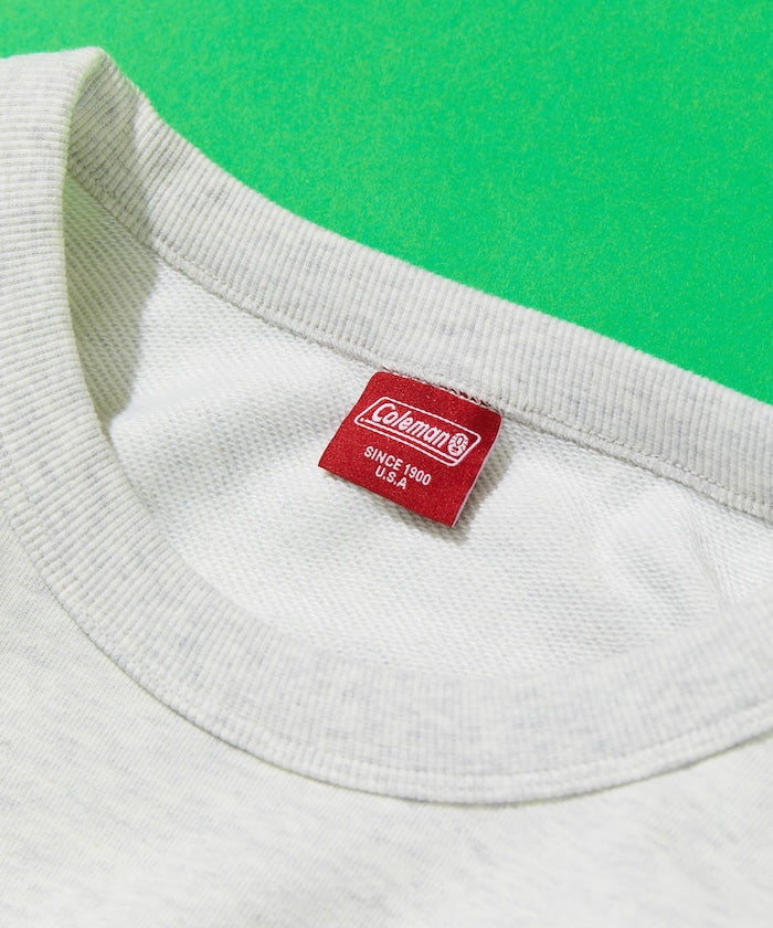 COLEMAN X FREAK’S STORE / 別注 ROCKY CAMPING 繪圖抽繩下擺 圓領衫