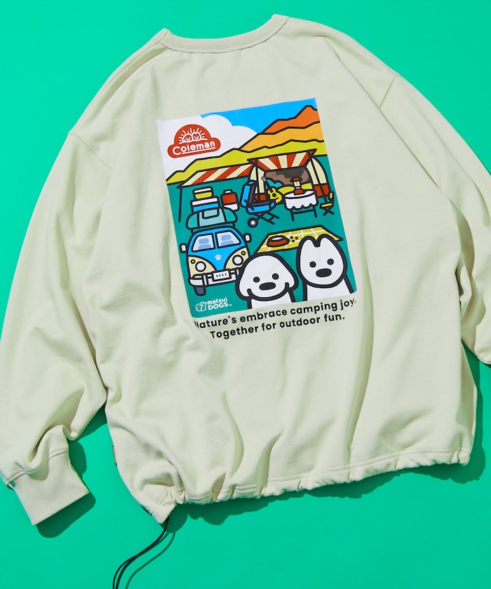 COLEMAN X FREAK’S STORE / Camping Joy 繪圖抽繩下擺 圓領衫