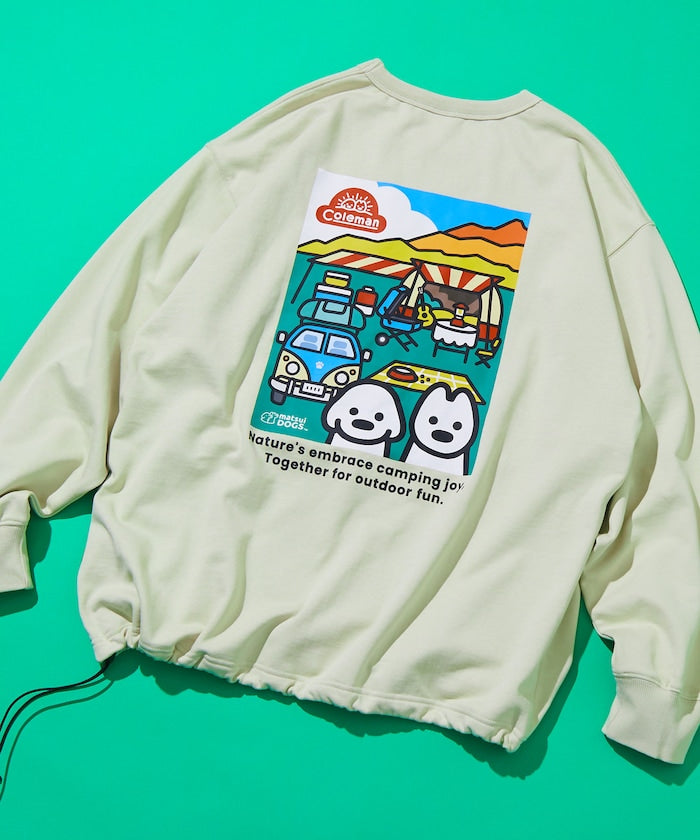 COLEMAN X FREAK’S STORE / Camping Joy 繪圖抽繩下擺 圓領衫