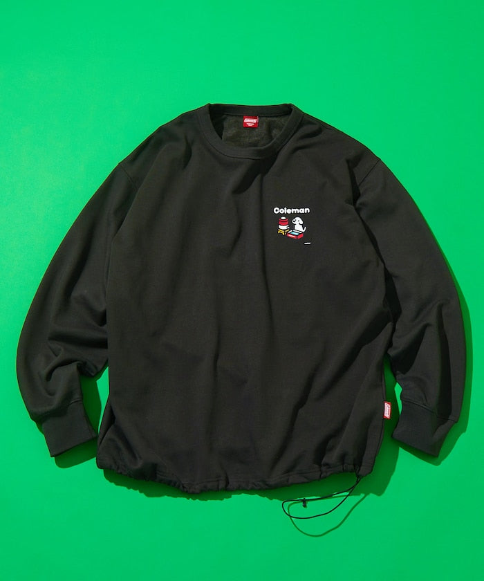 COLEMAN X FREAK’S STORE / 別注 ROCKY CAMPING 繪圖抽繩下擺 圓領衫