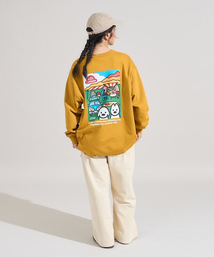 COLEMAN X FREAK’S STORE / Camping Joy 繪圖抽繩下擺 圓領衫