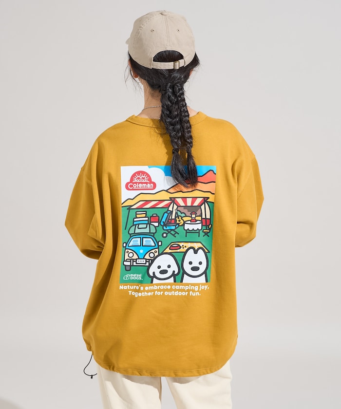 COLEMAN X FREAK’S STORE / Camping Joy 繪圖抽繩下擺 圓領衫