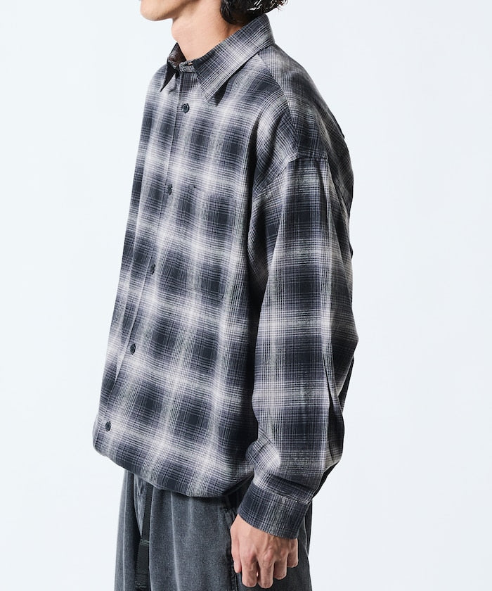 FREAK’S STORE / 漸層格紋 束口 襯衫