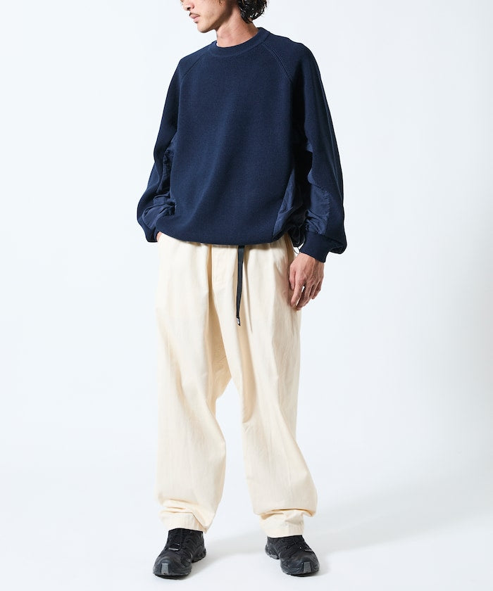 FREAK’S STORE / 拼接抽繩下襬 針織圓領衫