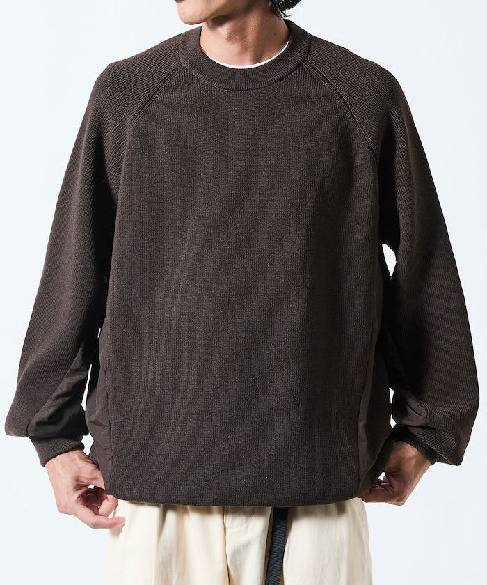 FREAK’S STORE / 拼接抽繩下襬 針織圓領衫