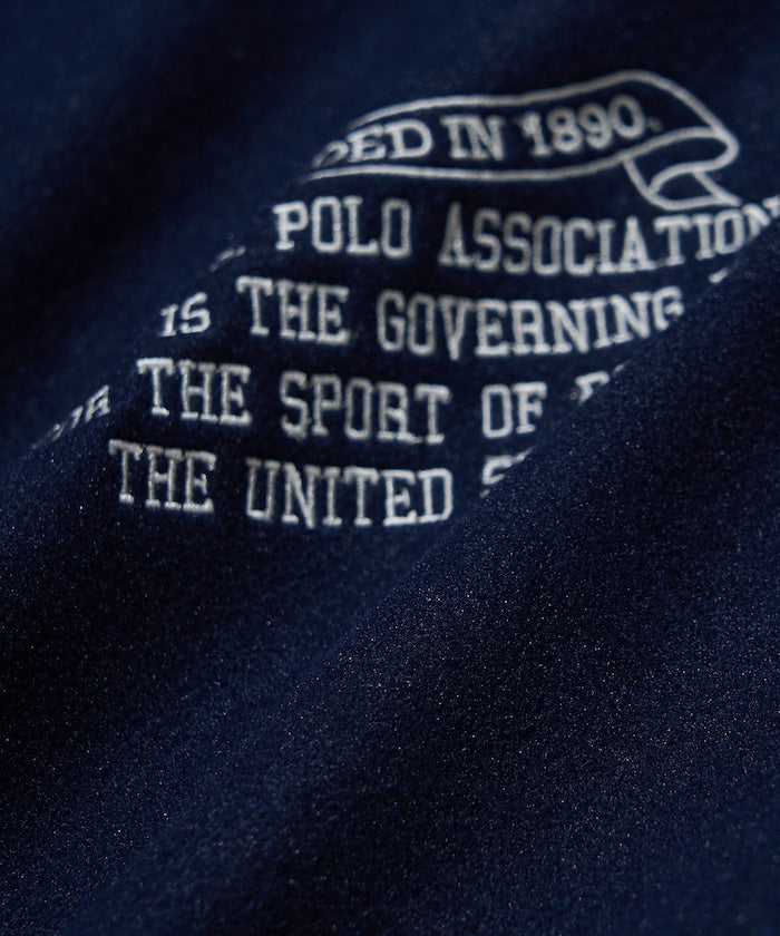 U.S. POLO ASSN. / 合成皮革拼接經典棒球外套