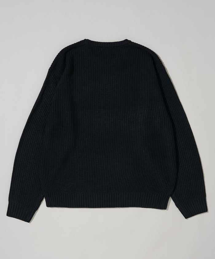 U.S. POLO ASSN. / 刺繡畔編圓領針織衫