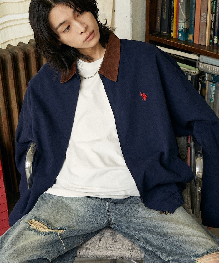 U.S. POLO ASSN. / 燈芯絨 拼接 立領外套