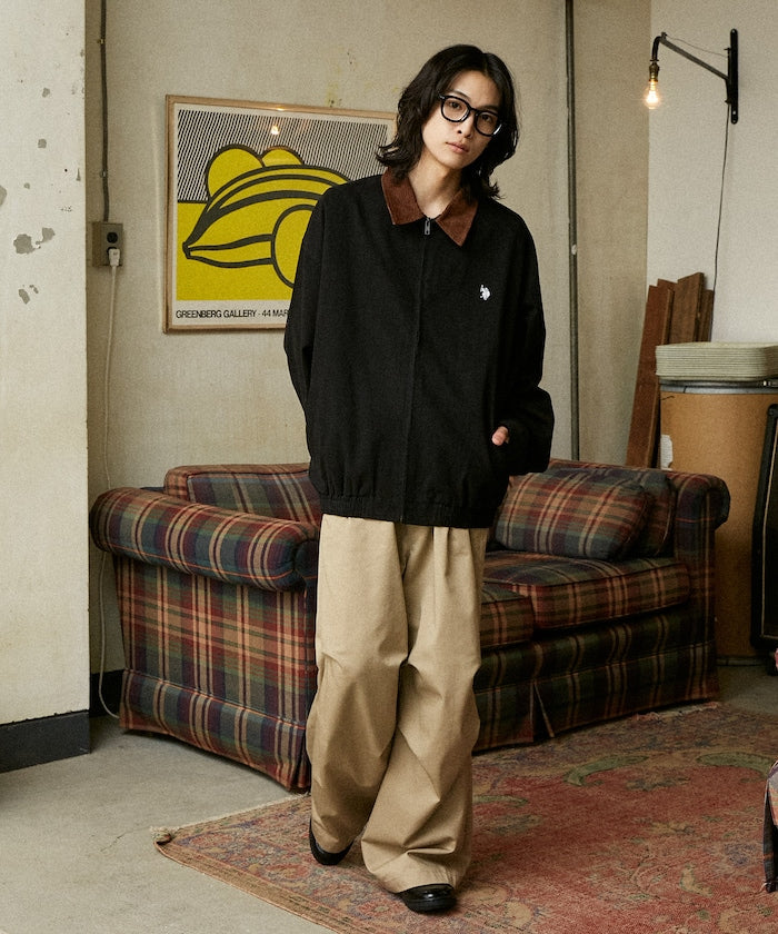 U.S. POLO ASSN. / 燈芯絨 拼接 立領外套