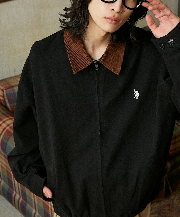 U.S. POLO ASSN. / 燈芯絨 拼接 立領外套