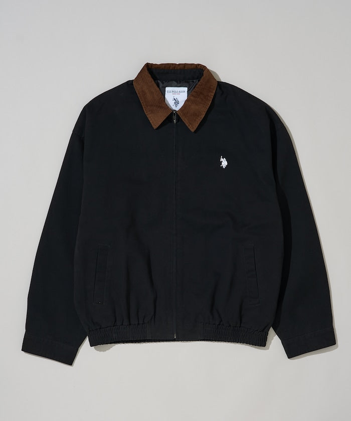 U.S. POLO ASSN. / 燈芯絨 拼接 立領外套