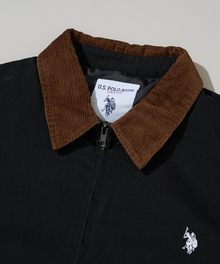 U.S. POLO ASSN. / 燈芯絨 拼接 立領外套