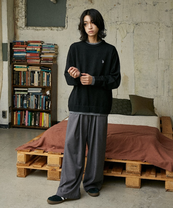 U.S. POLO ASSN. / FAKE LAYERED KNIT 雙層假兩件針織衫