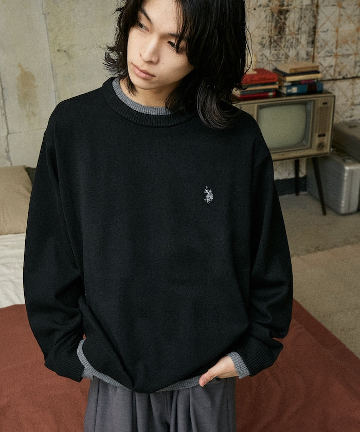 U.S. POLO ASSN. / FAKE LAYERED KNIT 雙層假兩件針織衫