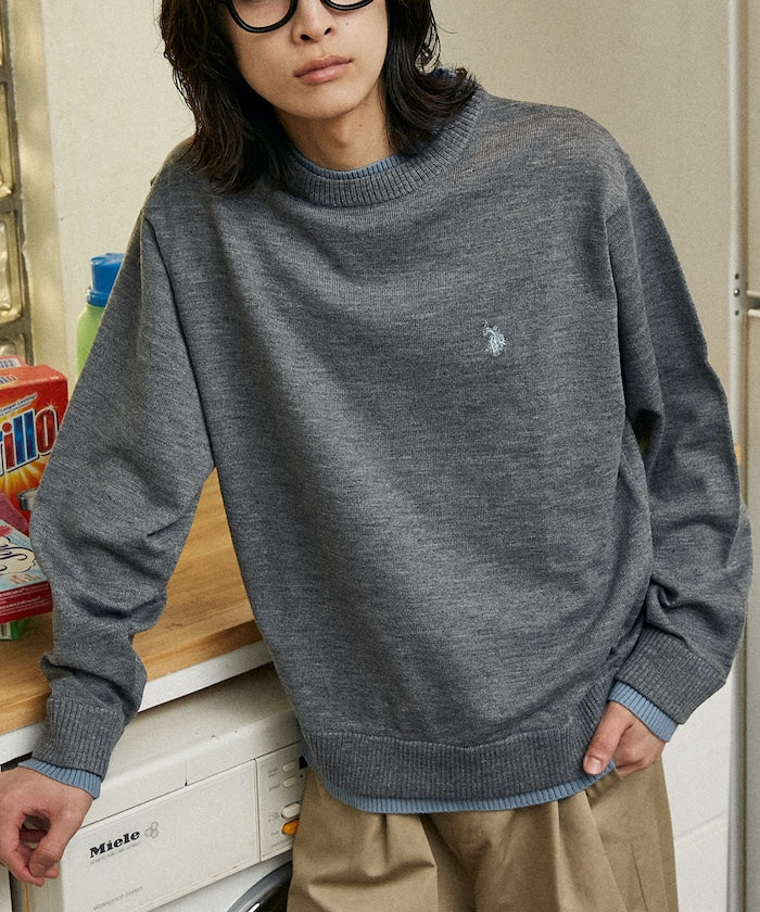 U.S. POLO ASSN. / FAKE LAYERED KNIT 雙層假兩件針織衫