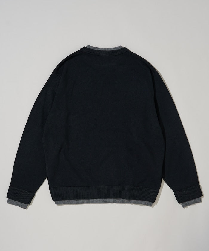 U.S. POLO ASSN. / FAKE LAYERED KNIT 雙層假兩件針織衫
