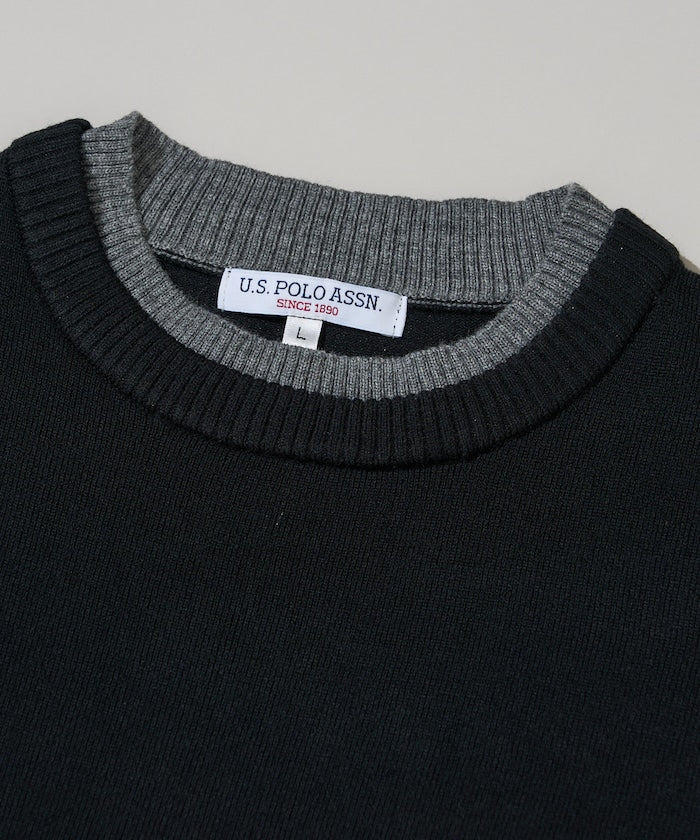 U.S. POLO ASSN. / FAKE LAYERED KNIT 雙層假兩件針織衫