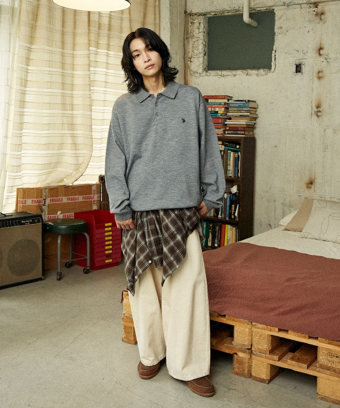 U.S. POLO ASSN. / SWEAT LIKE KNIT POLO衫