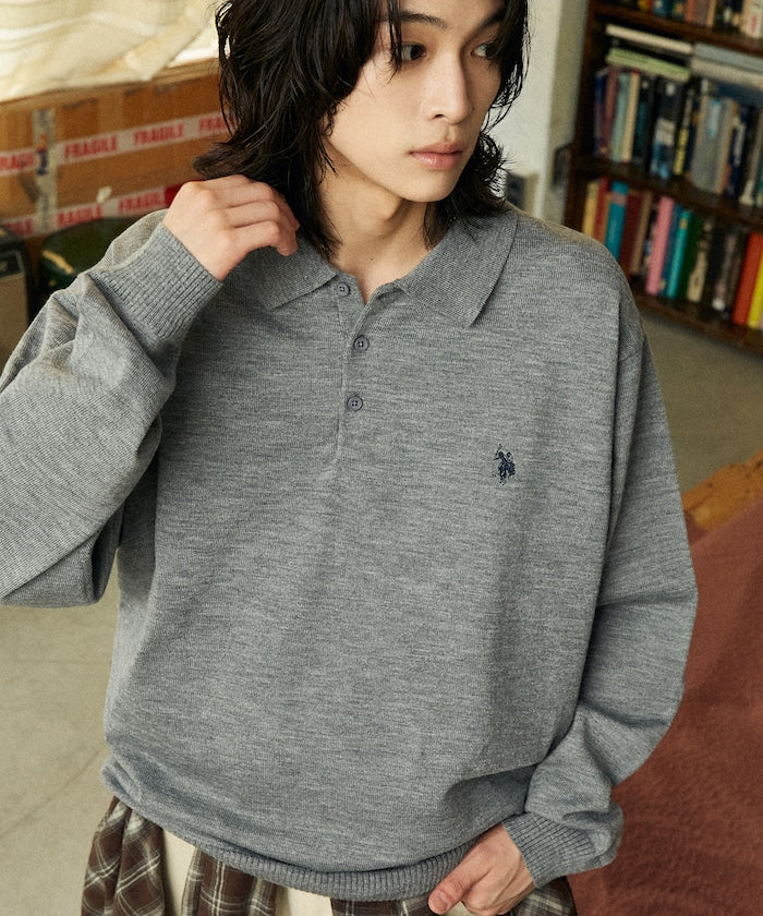 U.S. POLO ASSN. / SWEAT LIKE KNIT POLO衫