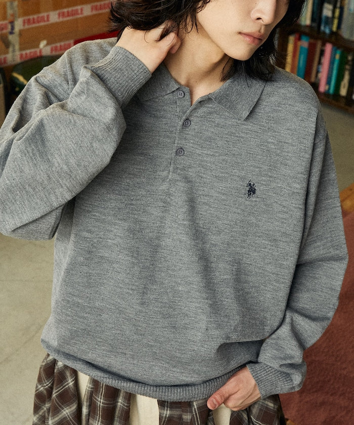 U.S. POLO ASSN. / SWEAT LIKE KNIT POLO衫