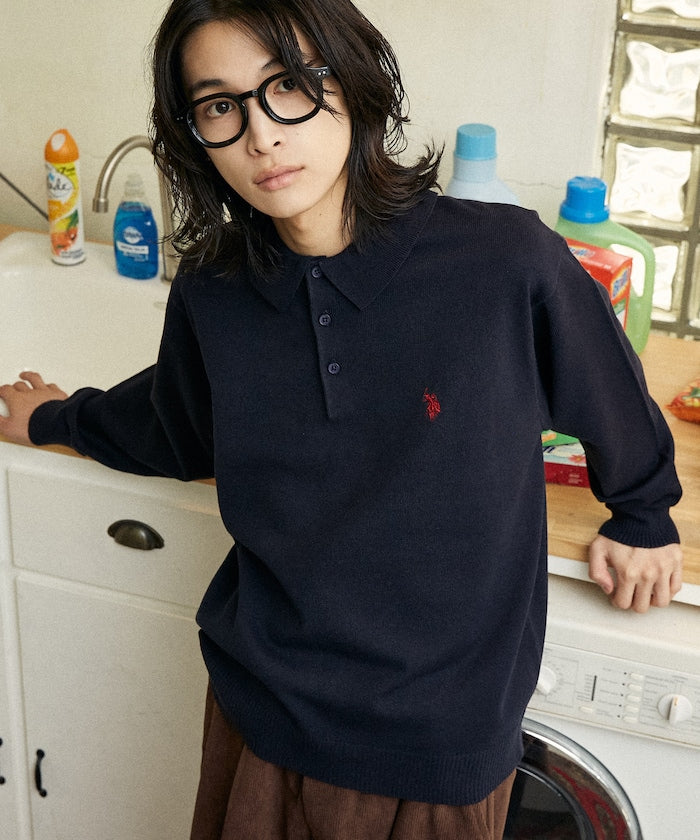 U.S. POLO ASSN. / SWEAT LIKE KNIT POLO衫