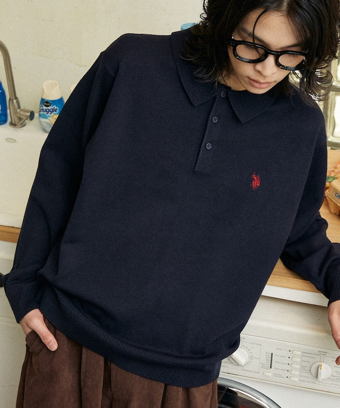 U.S. POLO ASSN. / SWEAT LIKE KNIT POLO衫