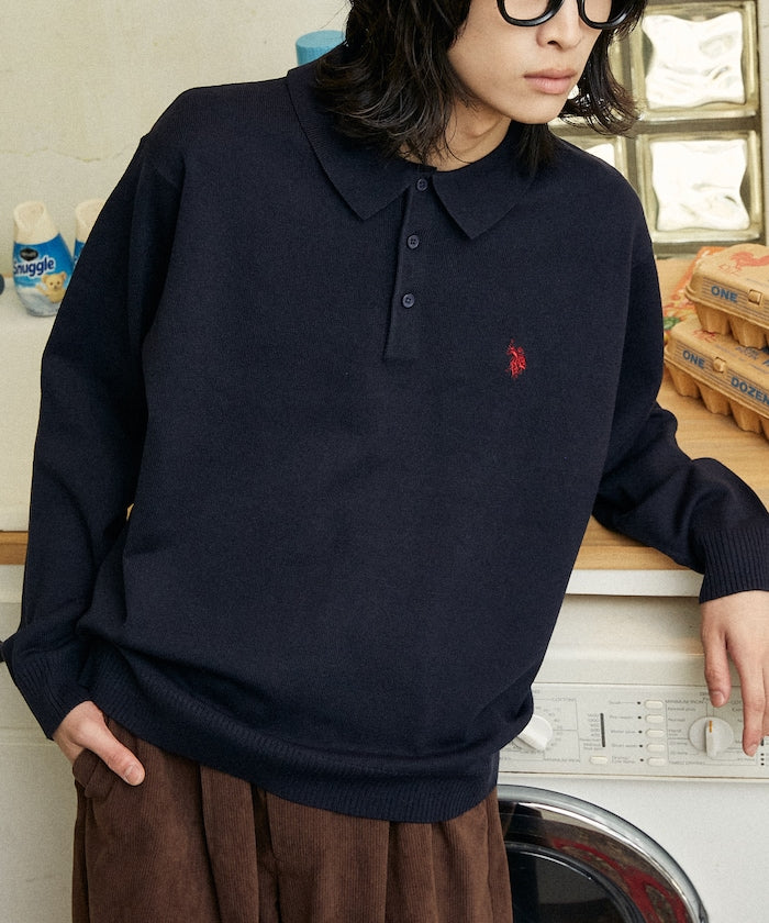 U.S. POLO ASSN. / SWEAT LIKE KNIT POLO衫