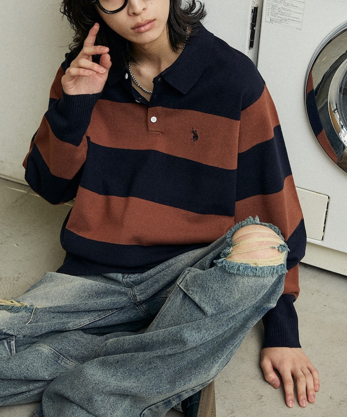 U.S. POLO ASSN. / SWEAT LIKE KNIT POLO衫