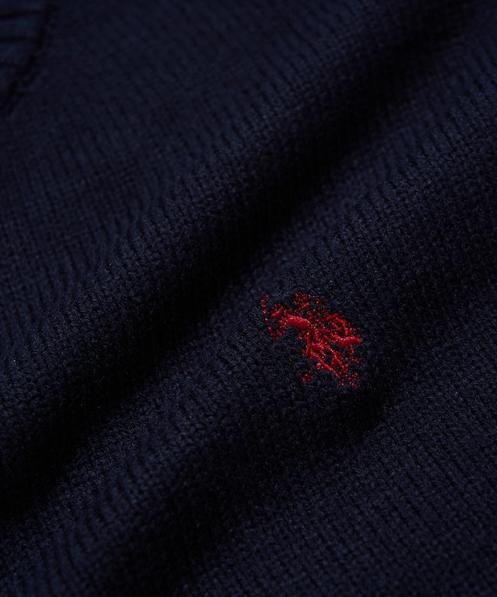U.S. POLO ASSN. / 圓領針織開襟衫